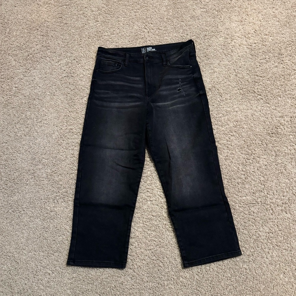 No Boundaries (NOBO) Women's Super High Rise Black Wash Jeans